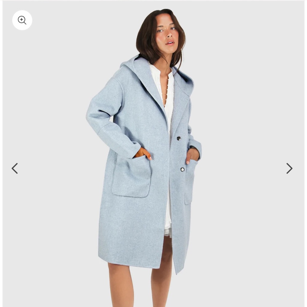 BELLE & BLOOM Coat | Structured Wool Blend Classic Minimalist Outerwear